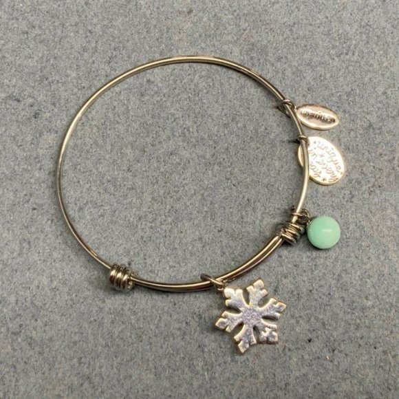Unwritten Silver Sliders Bracelet Snowflake Turquoise Blue Charm Frozen Unique - Picture 1 of 6